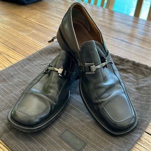 Hugo Boss Leather Black Slip on Loafer.